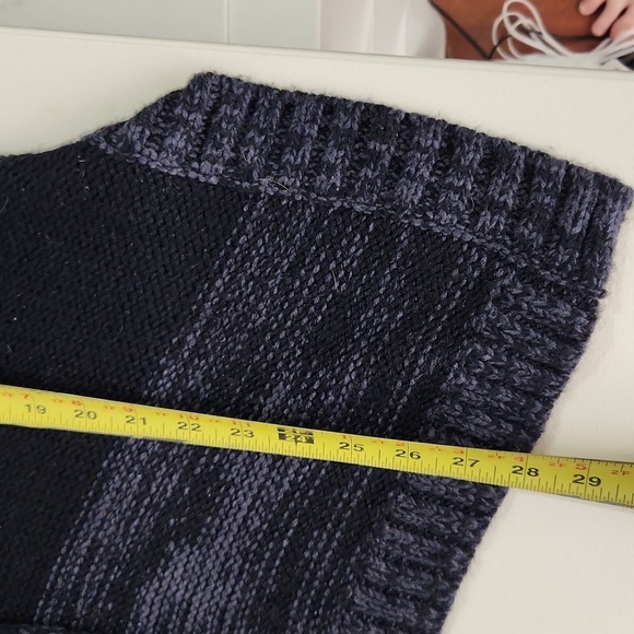 BKE Cardigan Sweater Womens size M  Blue Knit Hooded Button - Picture 8 of 9